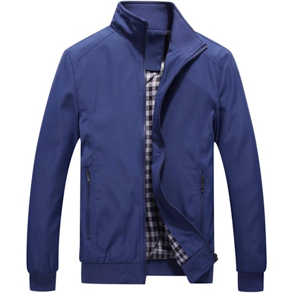 Sommarrea Herr Sommar Bomberjackor Casual Lättvikts Vindjacka Sportjacka Cargo Ytterkläder XL XL Denim Blue