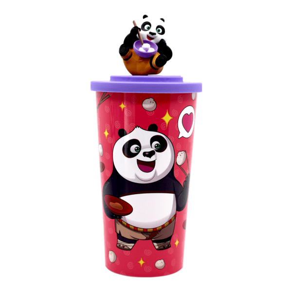 Kung Fu Panda 4 Po stil halmkopp vattenkopp tecknad docka kopp popcorn järnhink Popcorn Bucket 501-600ml