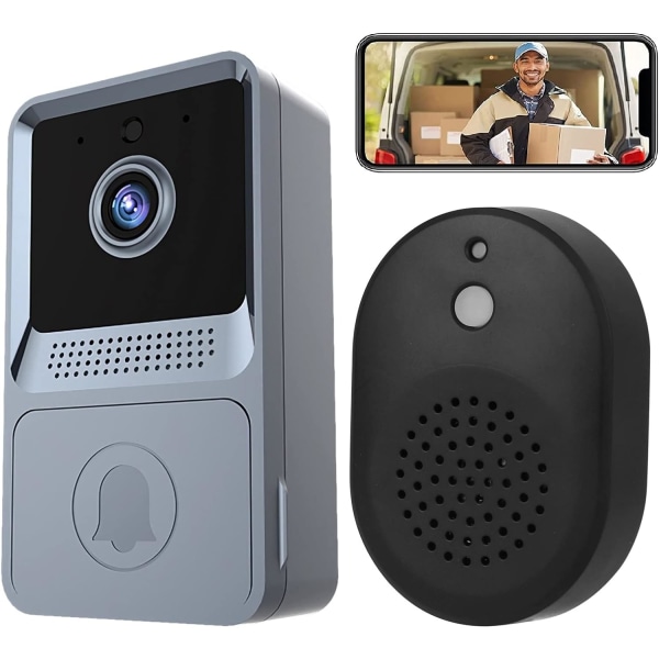 Trådløs Smart Video Dørklokke WiFi Sikkerhedskamera Klokke Telefon Dørring Intercom