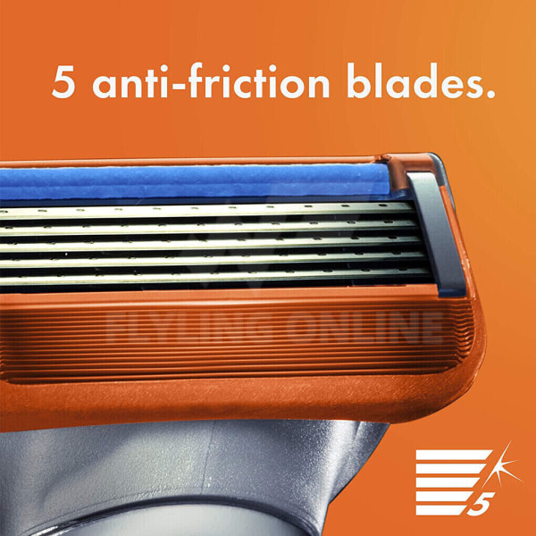 Klassisk 5-lags barbersæt i orange - Manuel sikkerhedsskraber - Blade i rustfrit stål - Genanvendelige og udskiftelige - Til mænd og kvinder 32pcs