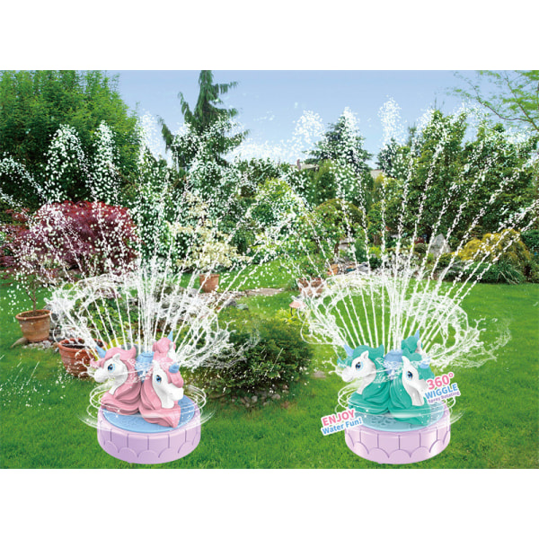 Backyard Unicorn Sprinkler Toy - Kul utomhusvattenlek för barn! Fästs på trädgårdsslangen, perfekt present för åldrarna 3-8