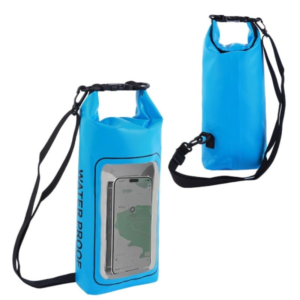Ny produkt 2L vattentät väska PVC simväska vattentät väska 2-i-1 mobiltelefon vattentät väska simväska blue 2L