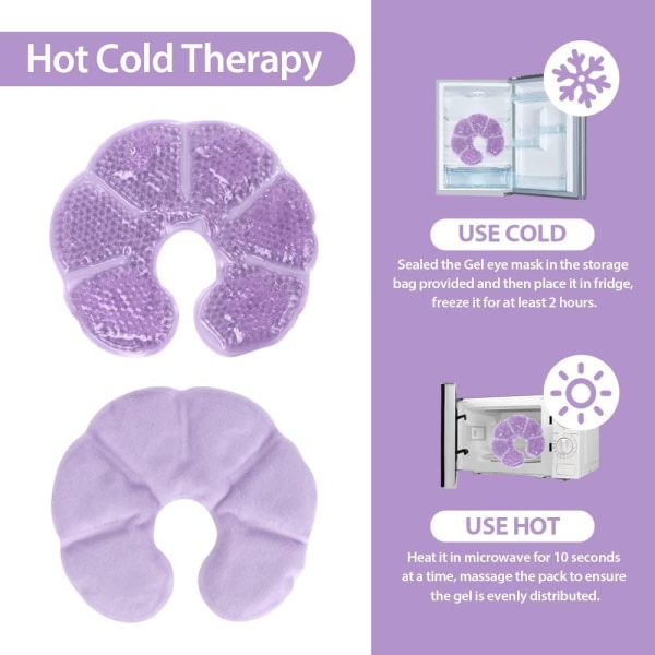 Koe mukavuutta ja helpotusta 3-in-1-jäähdytystyynyllä ja -lämpötyynyllä imetykseen - Stimuloi maidon virtausta, rentoutumista ja rintaterapiaa Purple