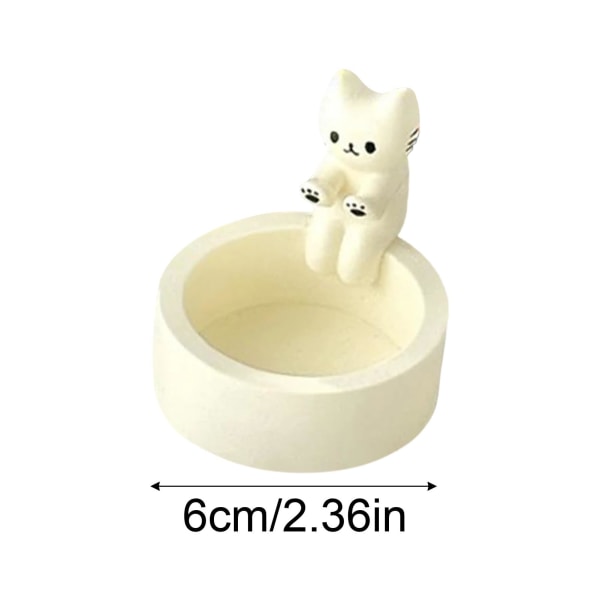 2st Cat Ljushållare, Cat Warming Paws ljushållare, Warming Paws Cat värmeljushållare, söta ljushållare presenter till kattälskare（utan ljus） B