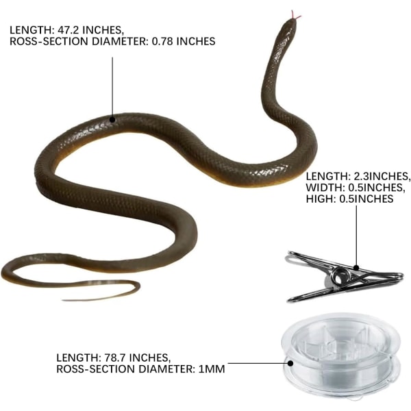 Golf Snake Prank Kit - Clip-On Snake for morsom jaktmoro - Perfekt DIY prank for endeløse latter