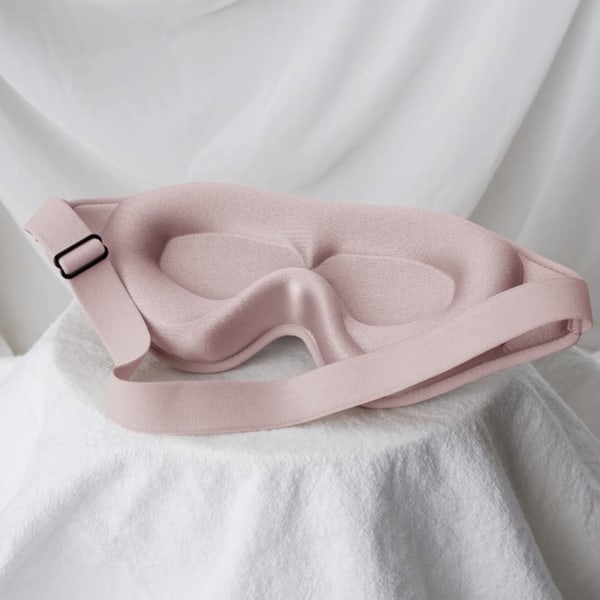 Søvnmaske, 3D dype konturerte øyedeksler for å sove, 99 % blokkert lys øyemaske, Zero Eye Pressure Cup Blindfold Pink