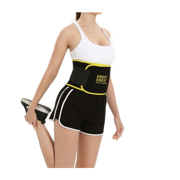 Sport og trening svetteabsorberende belte for menn og kvinner, magebelte, postpartum mageformende belte, plastbelte med borrelåsjustering pink M（95cm long）