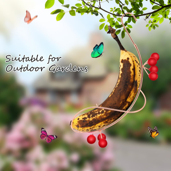 Butterfly Banana Feeder - Hængekøje havedekoration til sommerfugle, bier og fugle 2PCS