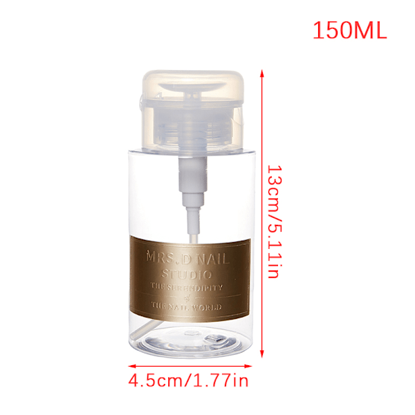 Kesän kuuma alennus 150/200/300 ml kynsitaidepumppupullo Tom-pullonpoistoaine Mak 150ML
