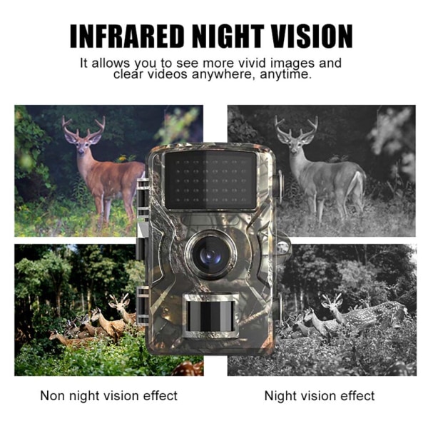 Wildlife Camera 12MP 1080P HD Trap Game Jagtkamera PIR Night Vision