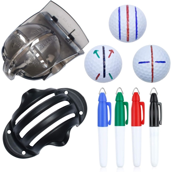 Sommarrea 6-pack golfboll linjemarkeringsverktyg golfboll linjal golfboll