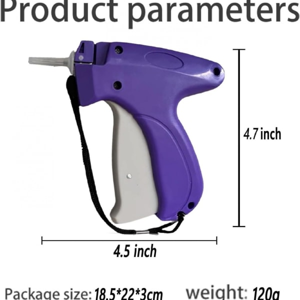 Rask klær feste klær hurtig merkepistol håndholdt merkepistol 6 nåler + limnål svart klesetikett black