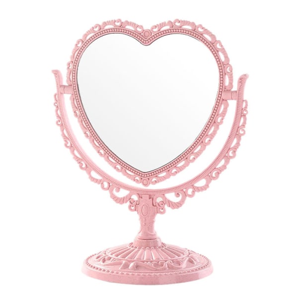 Speil Hjerteformet Speil Bordsminke Pink