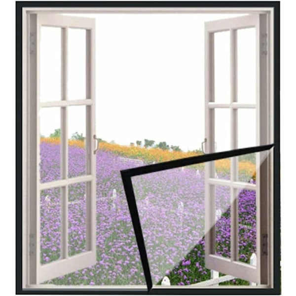 Sommarrea Kattnät med Självhäftande Tejp, för Balkongfönster Myggnät (1.2 x 1.5M) H