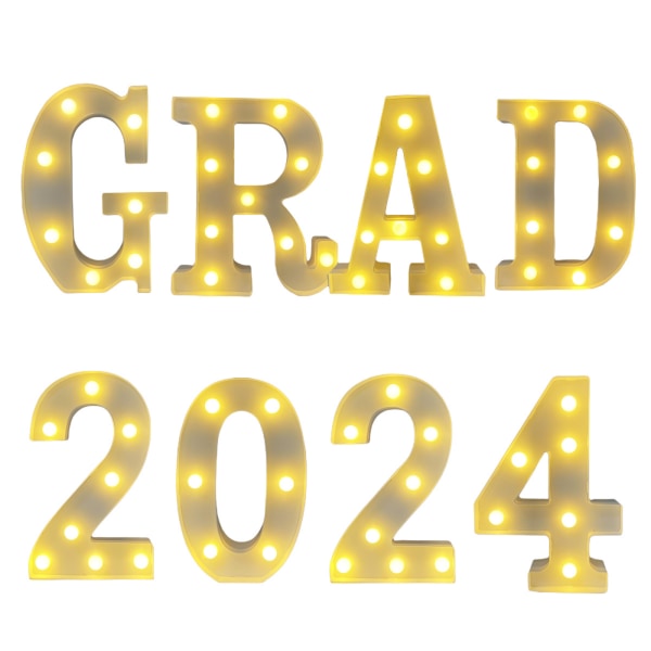 Shine Bright: LED 'Grad 2024' Marquee Letter för oförglömliga examensfirande