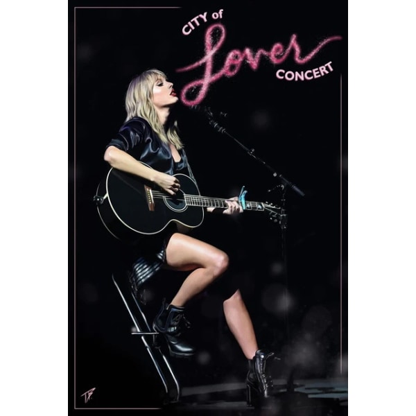 Taylor Swift The Eras Tour Musikkplakat Pop Kvinnelig Sanger Album Plakat Veggkunst Lerretsvifter Gave til en venn Soverom Stueinnredning B