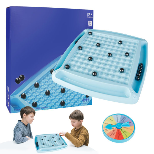 2024 Nyt magnetisk skaksæt - Induktionsteknologi, Rocks Magnet Board - Puslespil, Bordspil - Ideel jule-/fødselsdagsgave til børn og voksne 20 chess pieces