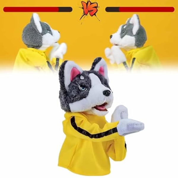 Kung Fu Animal Lelu Husky Gloves Nukke Lasten Peli Pehmolelut, Pehmolelut Käsinukke Koiran Toimintalelu, Nyrkkeily Interaktiivinen Hankala Lelu Lahja lapsille 1pcs