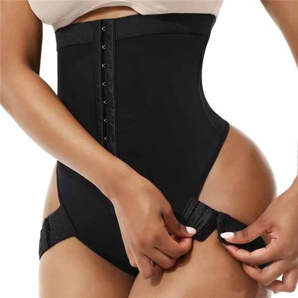 Postpartum Belly Wrap Truser Belly Band Magekompresjonskorsett Girdle Shorts med glidelås black 6XL