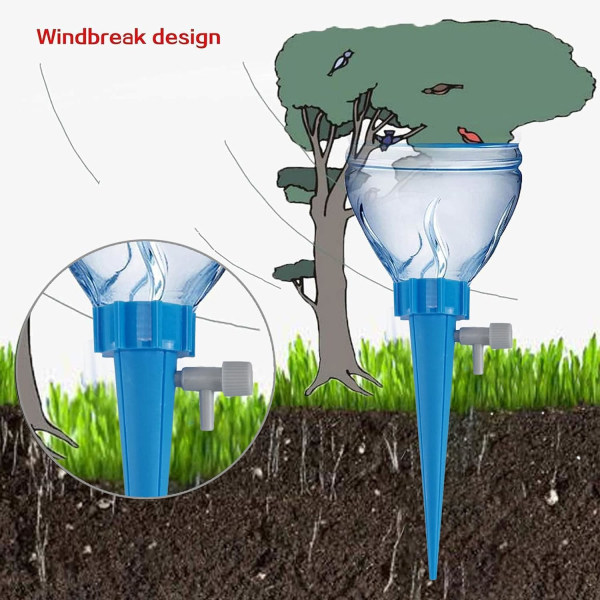24-pack självvattnande spikar - Automatisk växtvattnare - Justerbar ventilbrytare - Trädgårdsbevattningssystem inomhus och utomhus 10 pcs