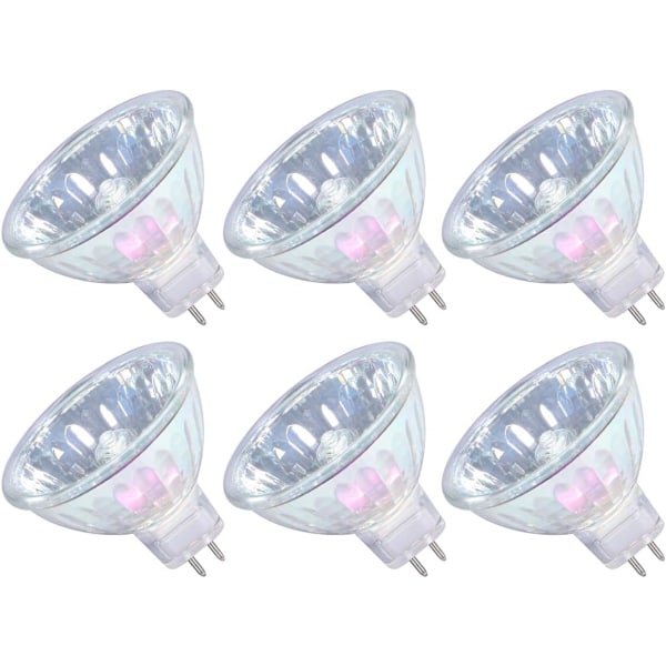 Sommarrea MR16 Halogenlampor 20W 12V GU5.3 Spotlights för Takbelysning Dimbar, 36° Spridningsvinkel, 3000K Varmvit, 2-Pin Sockel, 6-Pack