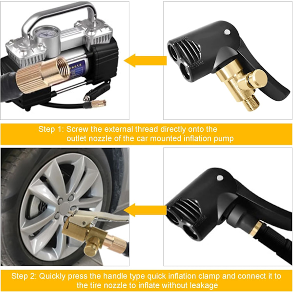 Kesän kuuma tarjous Velo-pumppusuuttimet, pumppusuutin, venttiilipumpun adapteri (2 in 1, voi tyhjentää)