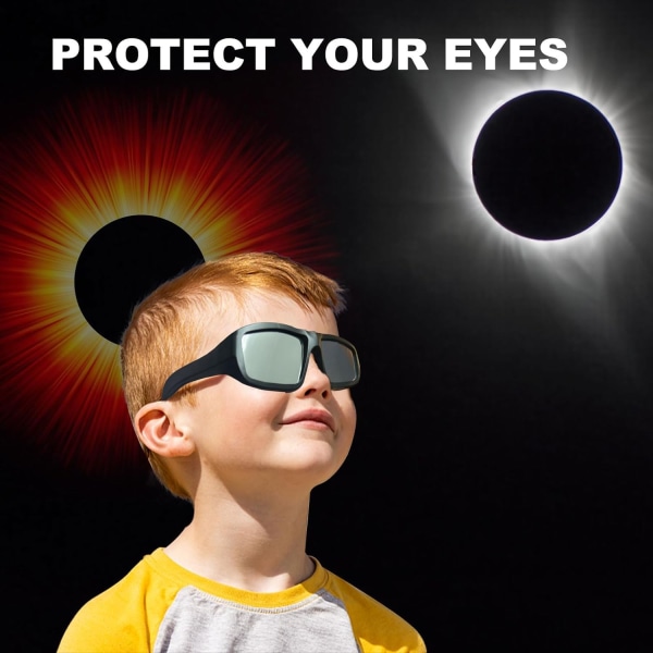 Solformørkelsesbriller - ISO & CE-certificerede sikre solbriller til plastsolbriller godkendt 2024 3 Pack
