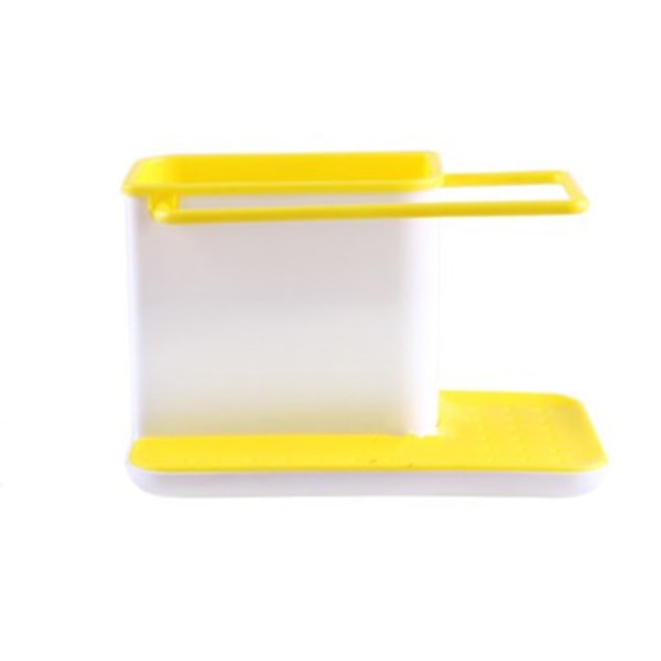 Rengjøringsutstyr for oppbevaring og organisering av avløpsoppbevaringsstativ skrivebordet oppvaskklut svampstativ yellow 21X11.4X13.5cm
