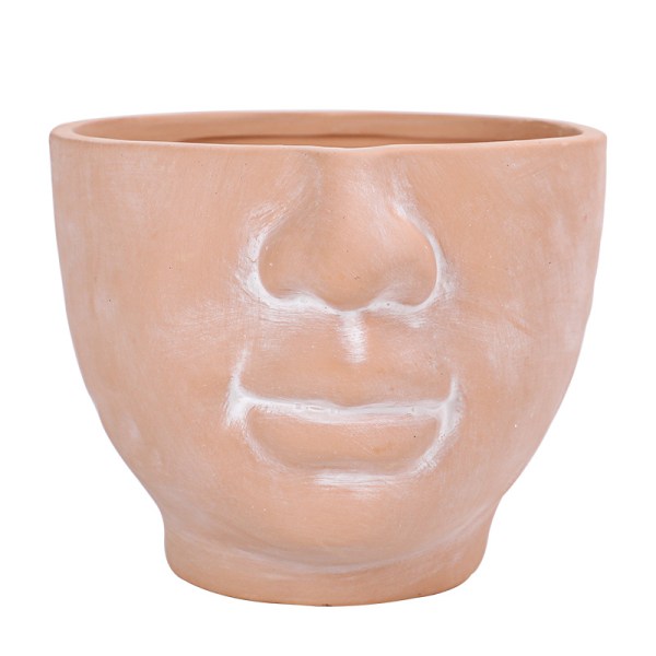 Terracotta lerpotte med dræning - Dekoration af potteplanter - Minimalistisk, nordisk, kropsform, røvpotte, kunstnerisk, moderne, fræk nanny