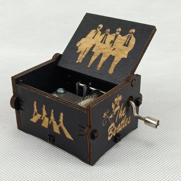 Vintage Wood Music Box - Gravert 'You are My Sunshine' - Perfekt gave til kone, datter, pappa, mamma - Jubileum/bursdag/jul/valentinsdag A7