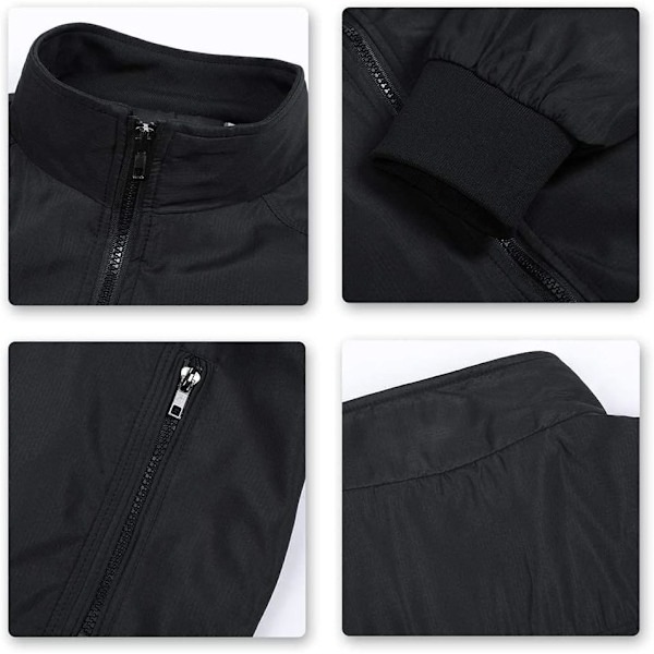 Sommarrea Herr Sommar Bomberjackor Casual Lättvikts Vindjacka Sportjacka Cargo Ytterkläder 3XL 3XL Black