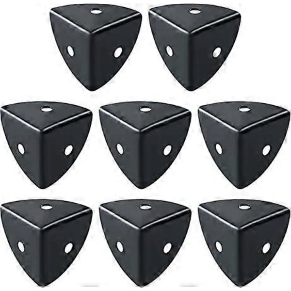 Sommer Hot Sale ZK-Metal hjørnebeskyttere, sorte rustfri metal hjørnebeskyttere, velegnede til hjørnebeskyttelse af trææsker, kufferter, flightcases 8 stk