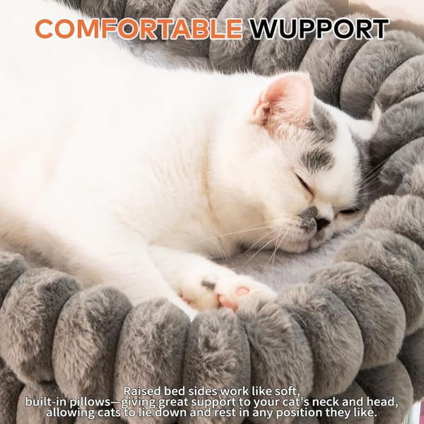 Kattevinduseng Sammenleggbart Vendbart Trekk, Stålramme Sugekopper Holder 18 kg (Flere Størrelser/Farger) CheerPals Cat Window