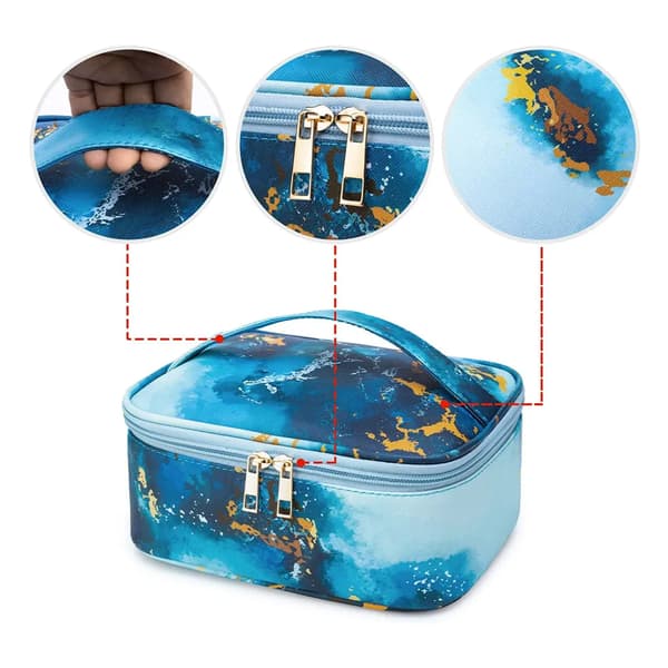 Faux Marmor Kosmetik Organizer Tasker 4 stk Bærbare Rejse Vandtætte Multi Størrelse