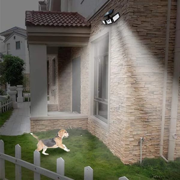 Utendørs Solar Vegglampe 74 LED Bevegelsessensor IP65 360 Sidelys Hage