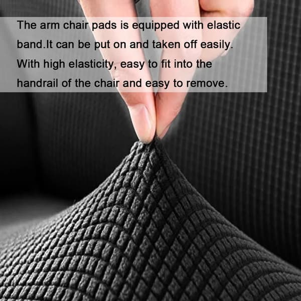 Kontorstol Armlænsovertræk Justerbare Ergonomiske Bløde Polyester Fleece Sorte 1 Par