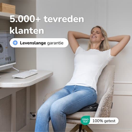 Mørkegrå setepute - Ergonomisk støtte for bil, kontorstol og sofa Alyze Donut kussen
