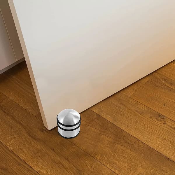 Tung dørstopper i kromsølv Heavy Chrome Silver