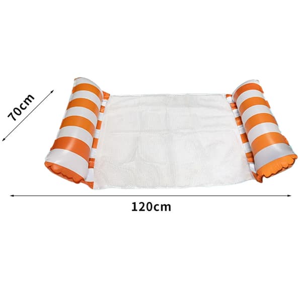 Oppustelig Pool Hængekøje Float 2-pak Orange 4-i-1 PVC Voksen Børn Lounge