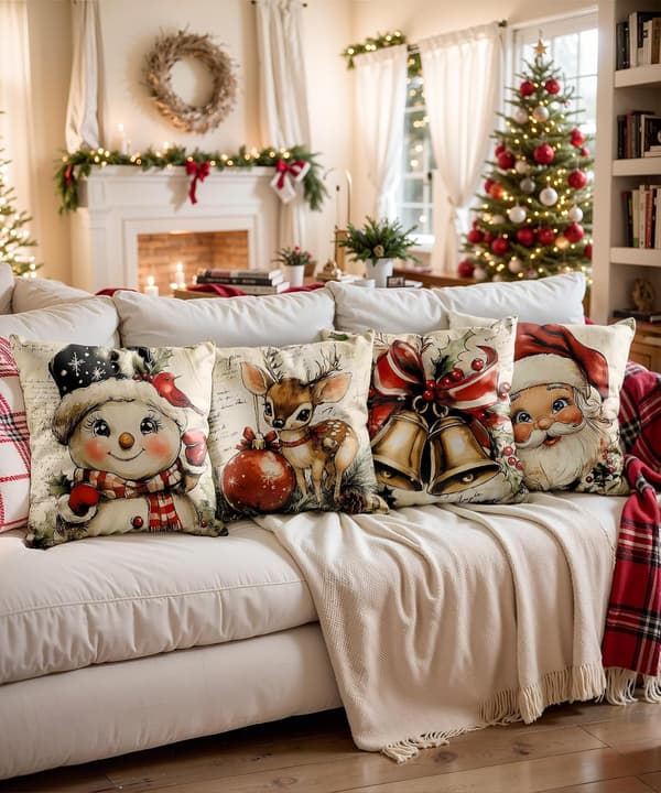 Julkuddfodral för soffa vardagsrum utomhusinredning Christmas Pillow Covers