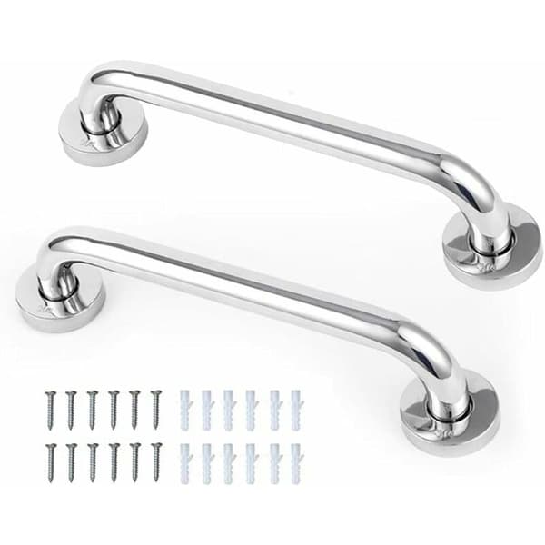 304 rustfritt stål håndtak 30cm 2 stk SUS304 lys rett stang skruer ankere 2 stk