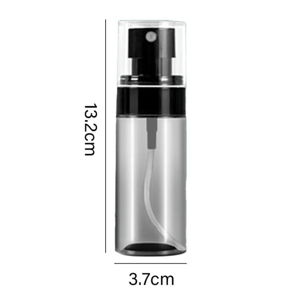 Fina dimsprayflaskor 3-pack Reseportabel för hår ansikte Klar Svart 80ml