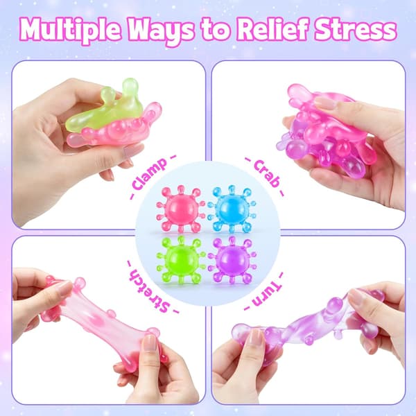 Stressbolde: Effektive redskaber til stresslindring og afslapning 4 Pack Virus