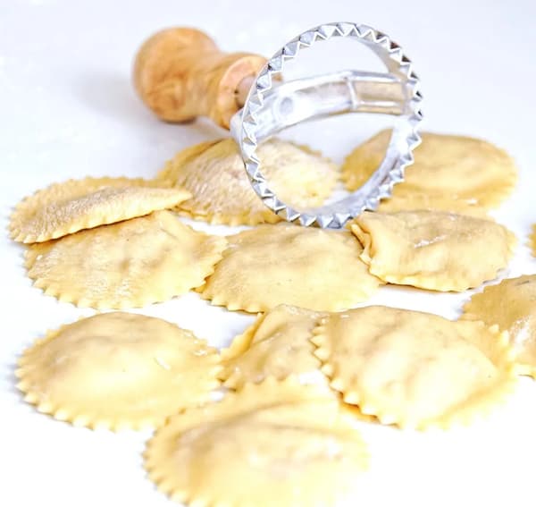Ravioliformsett 3 stk. Dumplingpresse i rustfritt stål, rund firkantet deigkutter