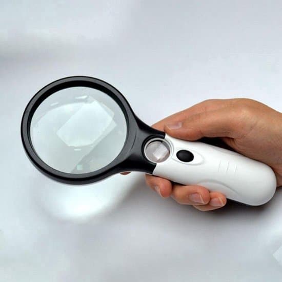 LED-belyst handhållen förstoringsglas - 3x & 45x förstoring Vergrootglas / Loep