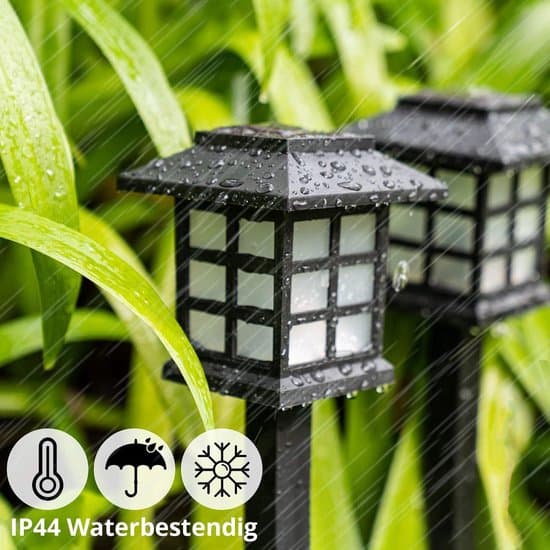 Soldrevne havelamper - 6 stk. - Sort Tuinfakkels op Zonne