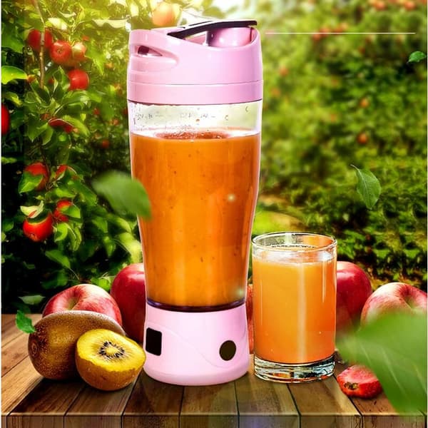 USB Uppladdningsbar Elektrisk Mixerkopp Rosa 450ml 1st