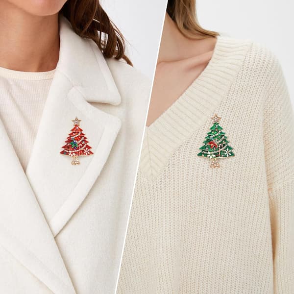 Julgransbrosch med strass