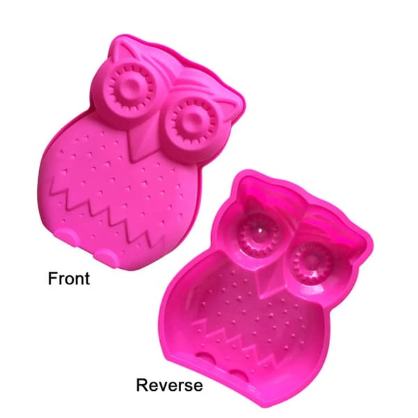 Ugle Silikon Kakeform Rosa Nonstick Bakeform for Barnebursdagskake Pudding Brød