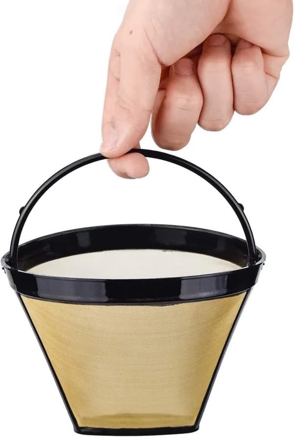 2 gjenbrukbare kaffefiltre, kaffefilter i rustfritt stål